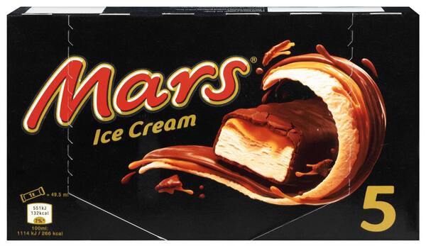 Bild 1 von MARS oder SNICKERS Ice Cream, 5 St. = 247,5 - 251,5-ml-Packg.
