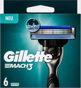 GILLETTE Mach 3 Rasierklingen, 6-St.-Packg.