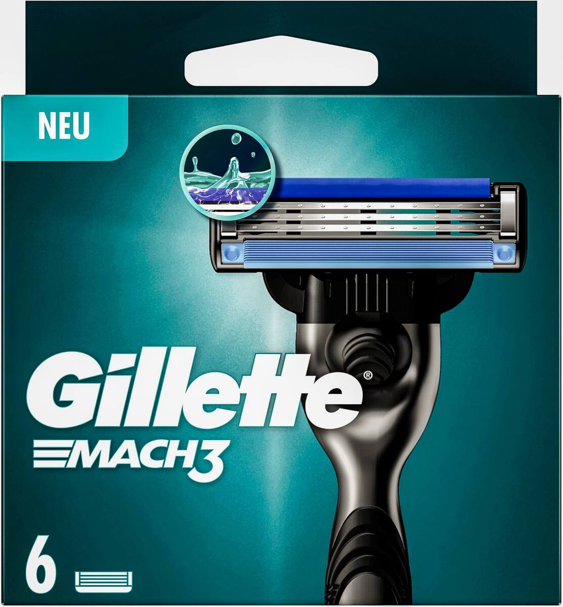 Bild 1 von GILLETTE Mach 3 Rasierklingen, 6-St.-Packg.