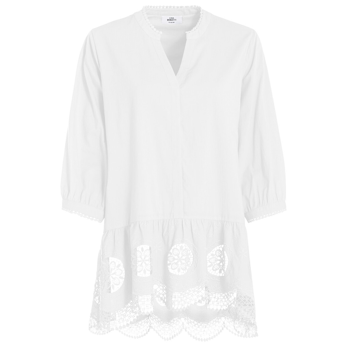 Bild 1 von Damen Tunika mit Häkelspitze WEISS