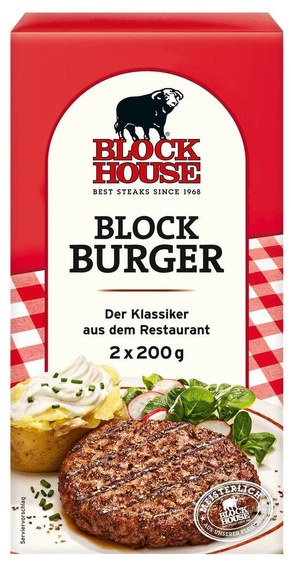 Bild 1 von BLOCK HOUSE Block Burger oder Cheese Burger, 2 St. = 320 - 400-g-Packg.