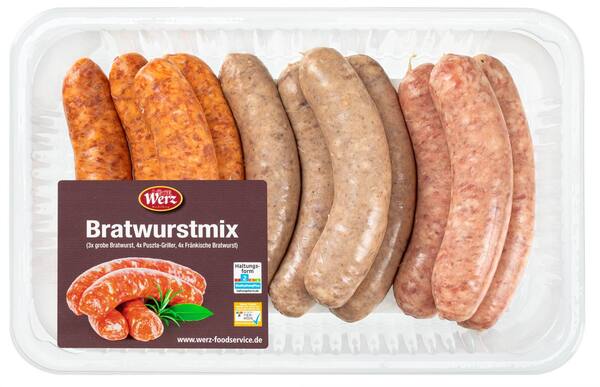 Bild 1 von WERZ Bratwurst-Mix, 880-g-Packg.