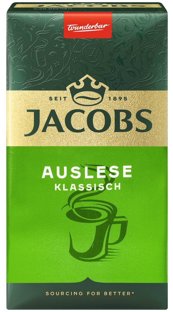 Bild 1 von JACOBS Auslese Klassisch oder Mild & Sanft, 500-g-Vak.-Packg.