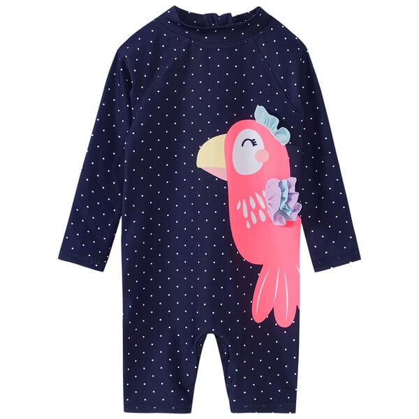 Bild 1 von Baby UV-Badeoverall mit Papageien-Motiv DUNKELBLAU