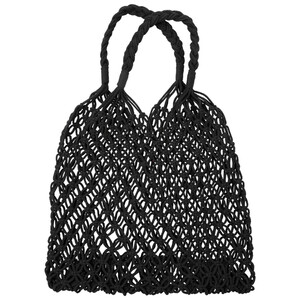 Damen Tasche aus Makramee SCHWARZ