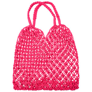 Damen Tasche aus Makramee PINK