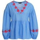 Bild 1 von Damen Bluse aus Baumwolle BLAU / ROT