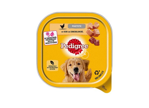 Bild 1 von Pedigree Pastete mit Huhn + Sonnenblumenöl Schale 300g