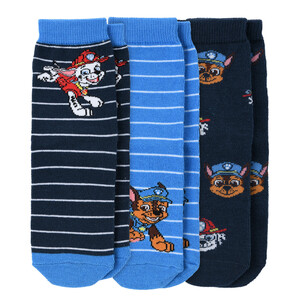 3 Paar PAW Patrol Socken im Set BLAU / DUNKELBLAU