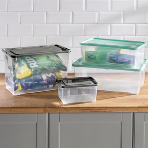 Toptex Klarsichtbox mit farbigem Deckel
