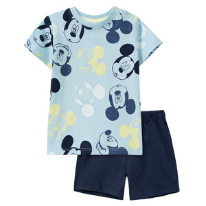 Micky Maus Shorty mit Allover-Motiven HELLBLAU / DUNKELBLAU