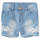 Bild 1 von Baby Jeansshorts mit Spitze HELLBLAU