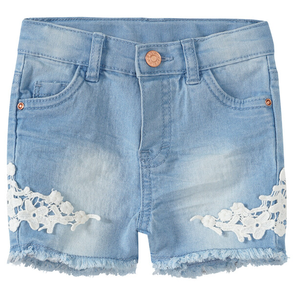 Bild 1 von Baby Jeansshorts mit Spitze HELLBLAU