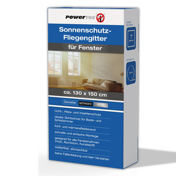 Bild 1 von Powertec Insect Sonnenschutz-Fliegengitter für Fenster