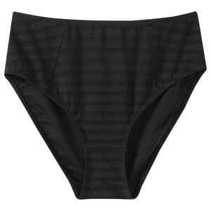 Damen Bikinislip High Waist SCHWARZ