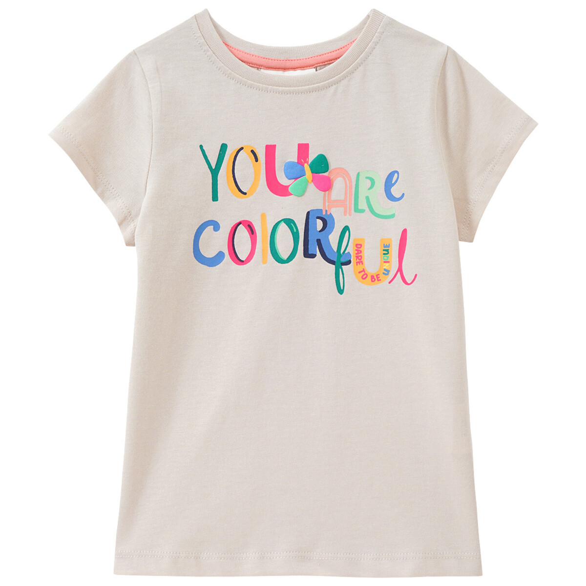 Bild 1 von Mädchen T-Shirt mit Message-Print BEIGE