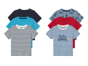lupilu® Kleinkinder T-Shirts, 3 Stück, reine Baumwolle