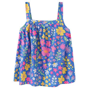 Mädchen Top mit Blumen-Allover BLAU