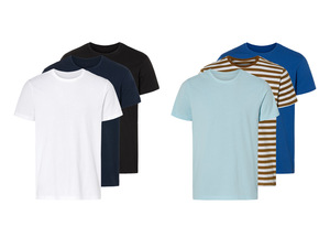 LIVERGY® Herren T-Shirts, 3 Stück, reine Bio-Baumwolle