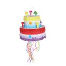 Bild 1 von Pinata Torte Diese bunte Torten-Pinata aus Pappe und Krepppapier ist ein besonderes Highlight auf Geburtstagen oder Familienfeiern.