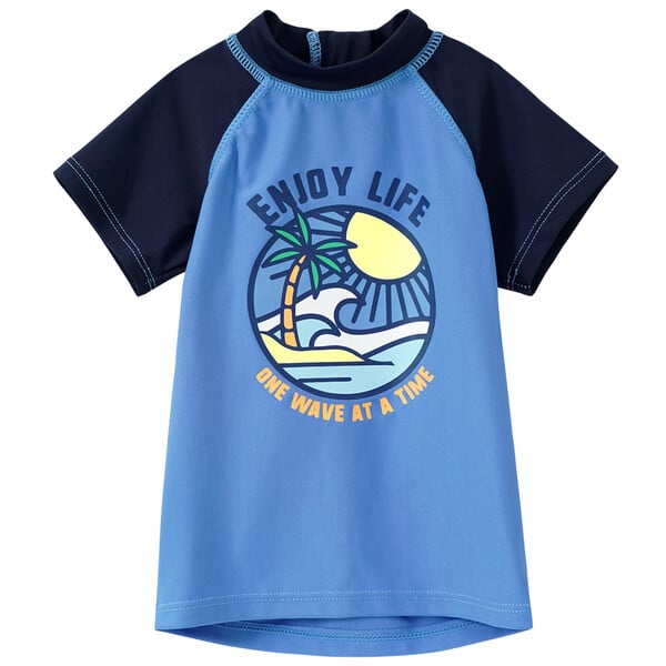 Bild 1 von Baby UV-Badeshirt mit Reißverschluss HELLBLAU / DUNKELBLAU