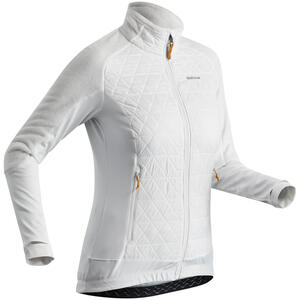 Fleecejacke Hybridjacke Winterwandern SH900 X-Warm Damen weiss