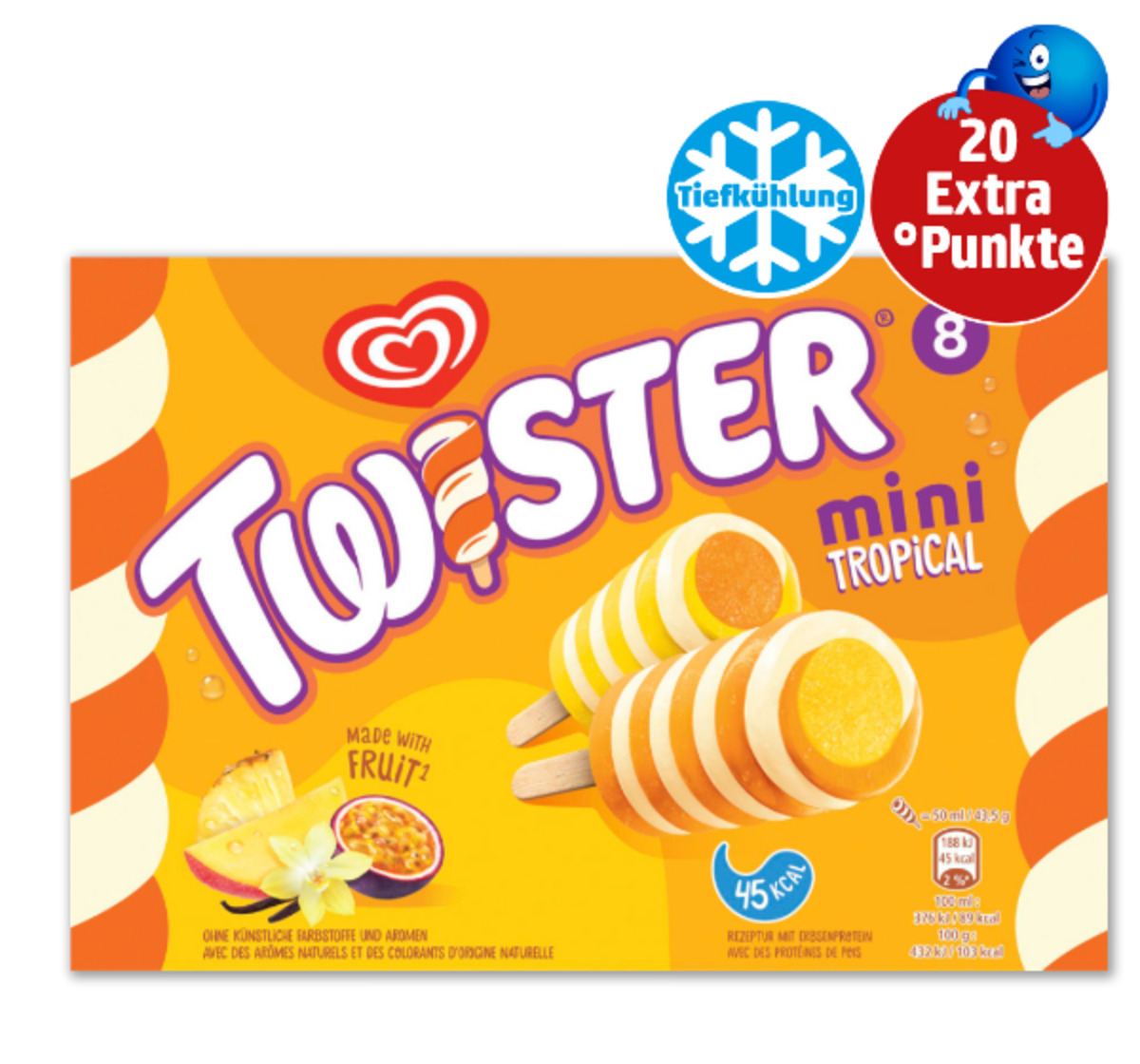 Bild 1 von LANGNESE Stieleis Twister mini Tropical*