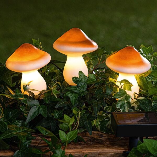 Bild 1 von I-Glow LED-Solar-Gartendeko, Pilze - 3er-Set