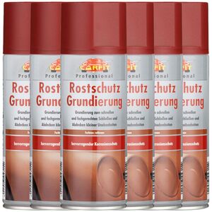 Carfit Rostschutz-Grundierung, je ca. 400 ml - Rotbraun, 6er-Set