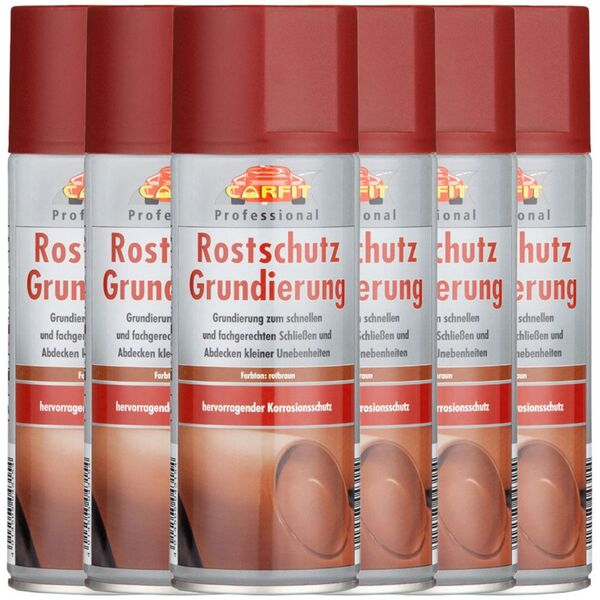 Bild 1 von Carfit Rostschutz-Grundierung, je ca. 400 ml - Rotbraun, 6er-Set