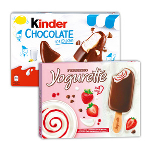 Ferrero Kinder Schokolade / Yogurette Eis