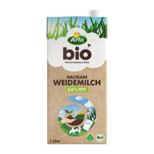 ARLA Haltbare Bio-Weidemilch 1L 3,8 %