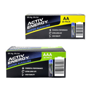 ACTIV ENERGY 30er-Alkaline-Batterien
