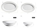 Bild 2 von MÄSER Serie Professional Dining, Zubehör Set aus Müslischalen, Eierbechern, Schüsseln, Zuckerdose, Milchkännchen, Dipschälchen und Servierplatten, 24-teilig, Weiß mit Goldrand