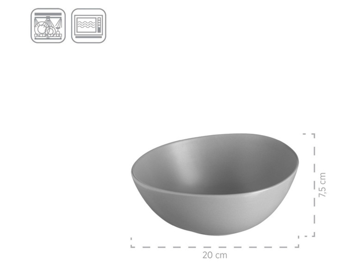 Bild 3 von MÄSER Serie Glendale, Schalen Set 3-teilig, moderne hochwertige Servierschalen in verschiedenen Größen, Müslischale, Suppenschüssel, Salatschüssel, matt lasiert, Keramik, Schwarz /