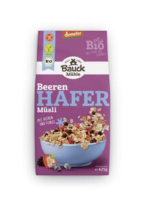 Bauckhof Bio Hafer Müsli Beeren glutenfrei 425G