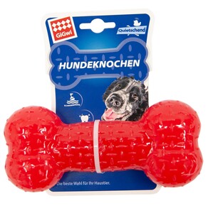 TPR Knochen quietschend 16,5 x 7,5 x 4 cm rot