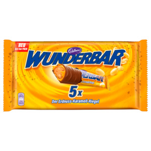 Cadbury Wunderbar Erdnuss-Karamell-Riegel 185g