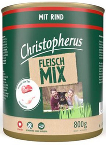 Christopherus Hundefutter Fleisch-Mix Rind 800 g