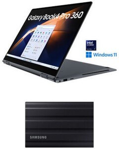 Galaxy Book4 Pro 360 NP960QGK-KG2DE 40,62 cm (16") moonstone gray inkl. T7 Shield USB 3.2 Gen 2 (1TB