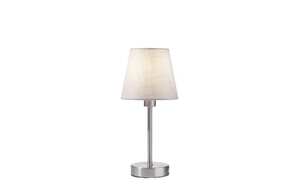 Tischlampe Fibo, nickel/weiß, 32 cm