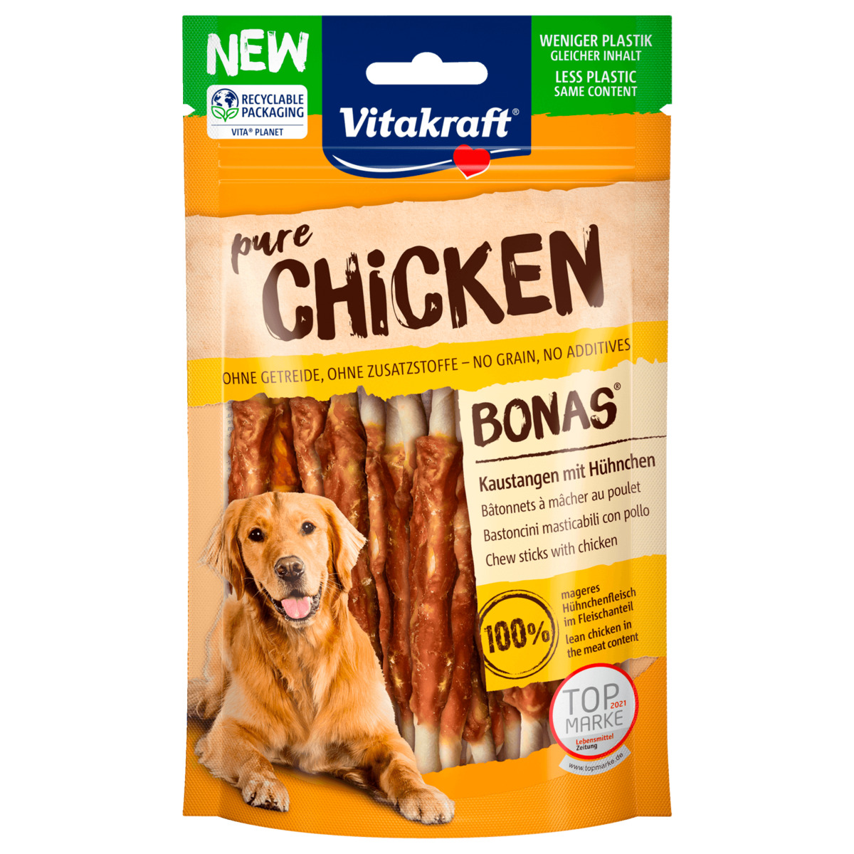 Bild 1 von Vitakraft pure Chicken Kaustangen mit Hühnchen 80g