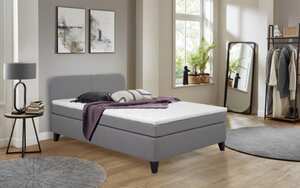 Boxspringbett BX2410 Joliet, grau, 140 x 200 cm