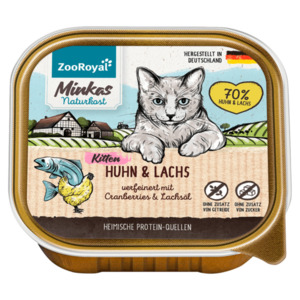 ZooRoyal Minkas Naturkost Kitten Huhn & Lachs 100g