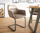 Bild 1 von Freischwinger Pejo-Flex Taupe Vintage Freischwinger flach Effektfinish Titan