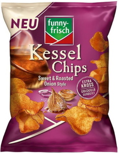 Funny Frisch Kessel Chips Sweet & Rost Onion Style 120G