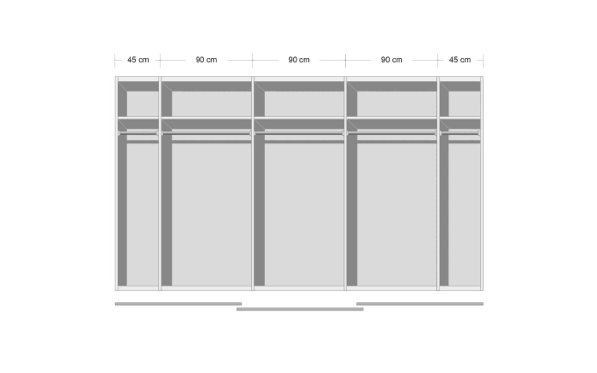 Bild 3 von Schwebetürenschrank Kulmbach-A, weiß, 361 x 210 cm