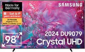 GU98DU9079U 247 cm (98") Crystal UHD AI TV mit AI Supersize Picture Enhancer graphitschwarz / F