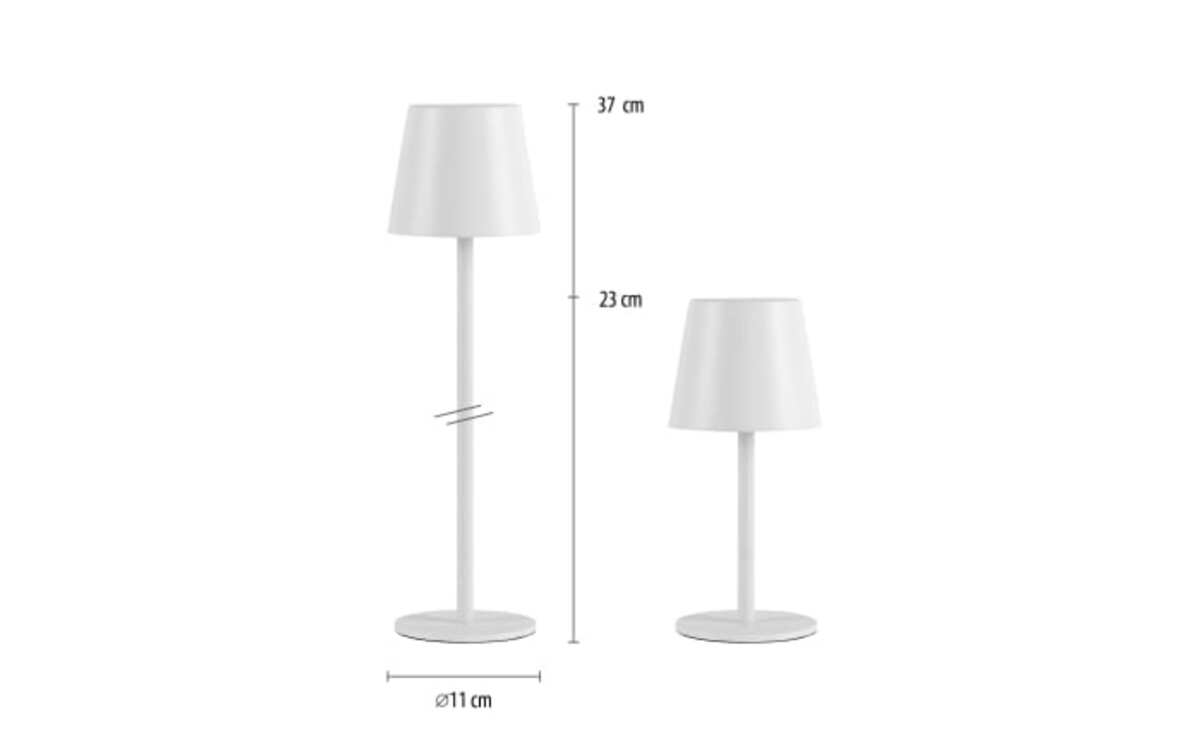 Bild 4 von LED-Akku Tischleuchte Euria, weiß, 11 cm