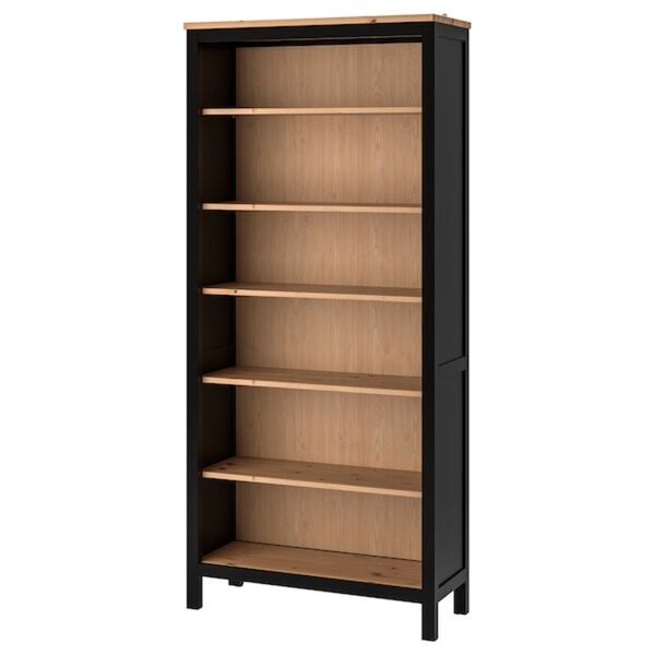 Bild 1 von HEMNES Bücherregal, schwarzbraun/hellbraun